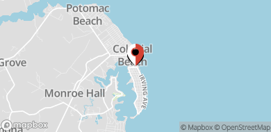 Map of 100 Hawthorn St, Colonial Beach, VA 22443